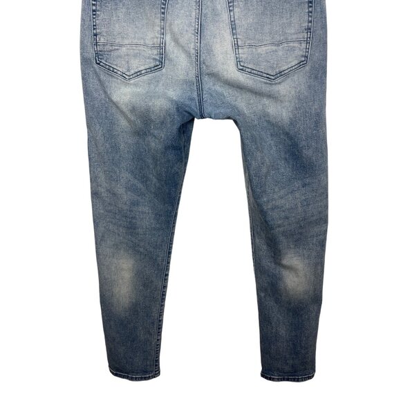 PacSun Men’s 32x32 Slim Taper Fit Jeans Blue Light Wash Stretch Denim Mid Rise - Picture 9 of 13